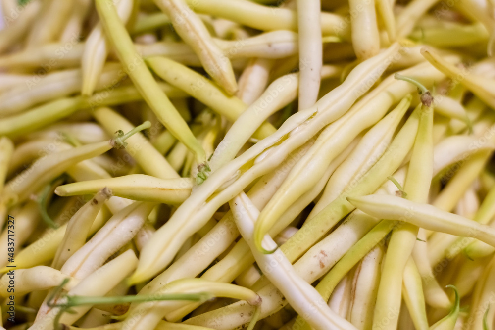 Background from yellow bean string. Close up Background from yellow bean string. Close up