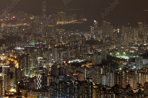 Bird's Eye View of City at Night © ShunSean