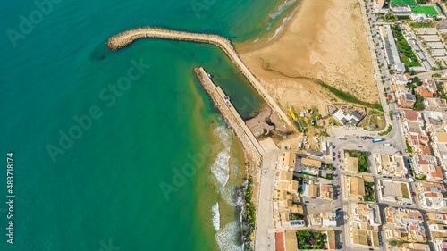 Aerial View of Donnalucata, Scicli, Ragusa, Sicily, Italy, Europe © Simoncountry
