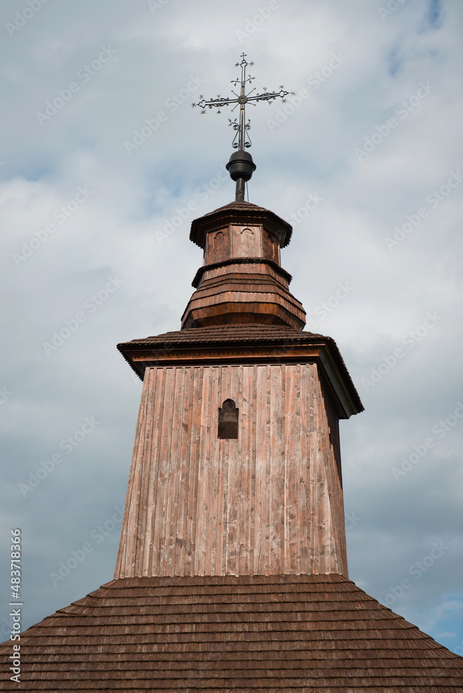 Φωτογραφία The Greek Catholic wooden Church of St Lucas the Evangelist in a village Krive,