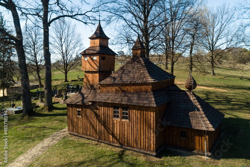 The Greek Catholic wooden Church of the Encounter of the Lord with Simeon in a village Kozany, Slovakia © ventura