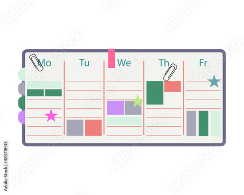 Schedule and planner template for students, weekly tasks and to do list