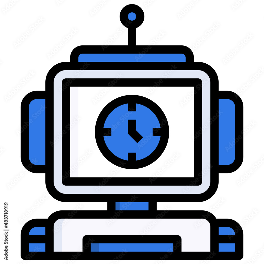 Naklejka premium Chat Bot Filled Outint
