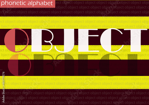 O (object) wallpaper background phonetic alphabet design for decoration	