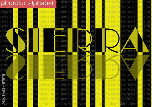 S (sierra) wallpaper background phonetic alphabet design for decoration	