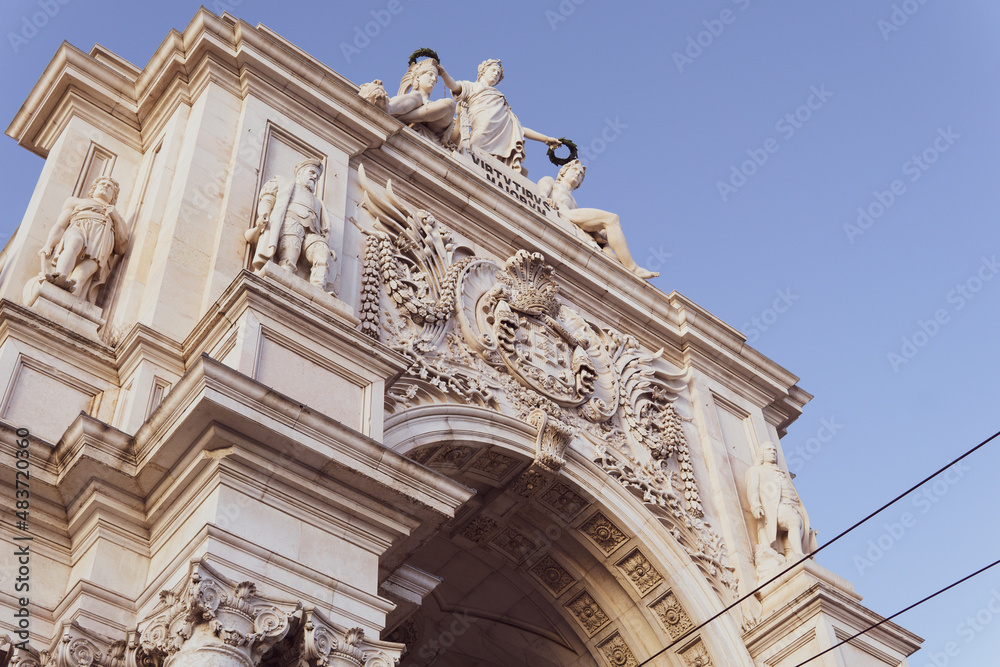 Triumphal arch, lisbon, portugal