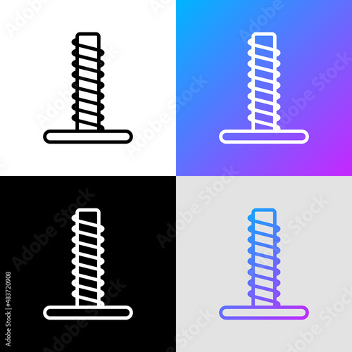 Cat scratcher thin line icon. Modern vector illustration for pet shop.