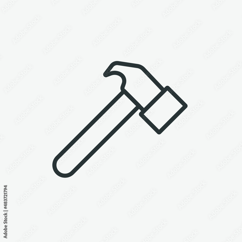 Hammer, carpenter icon vector illustration Hammer, carpenter icon vector illustration