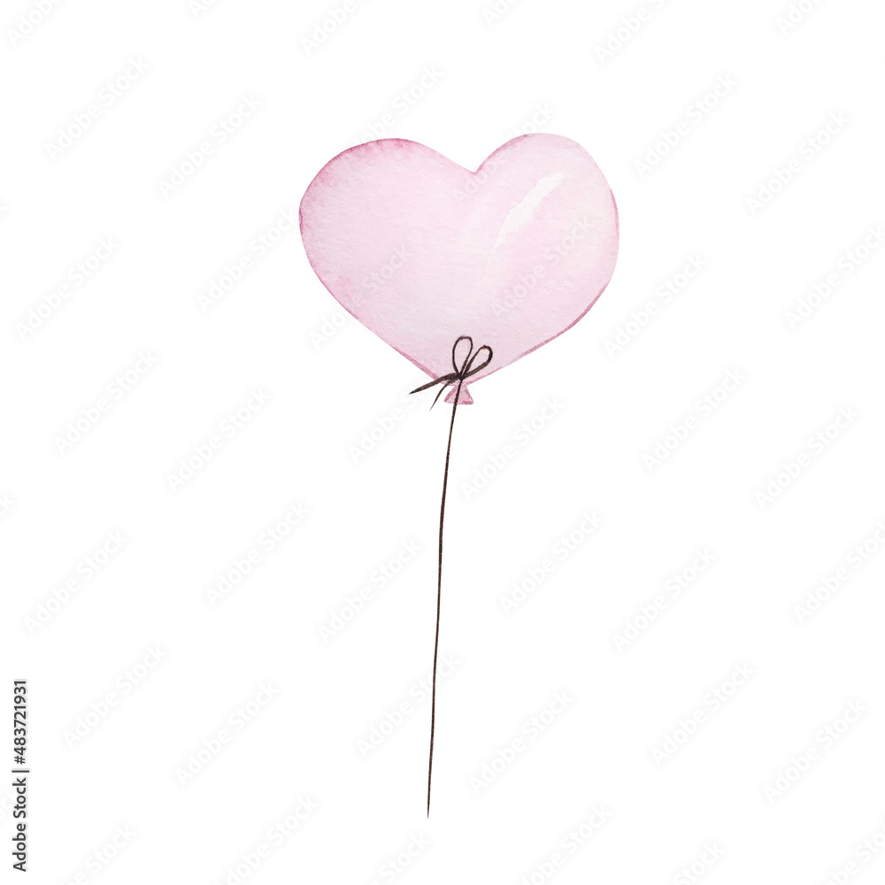  pink heart shaped balloon