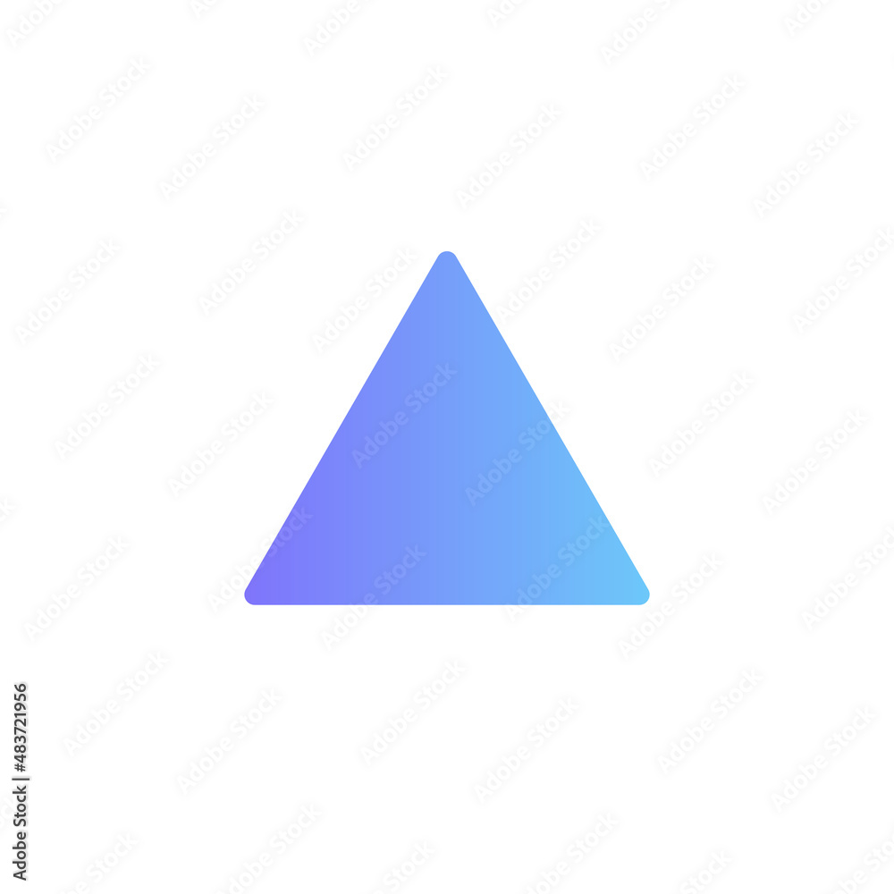Triangle vector icon with gradient Triangle vector icon with gradient