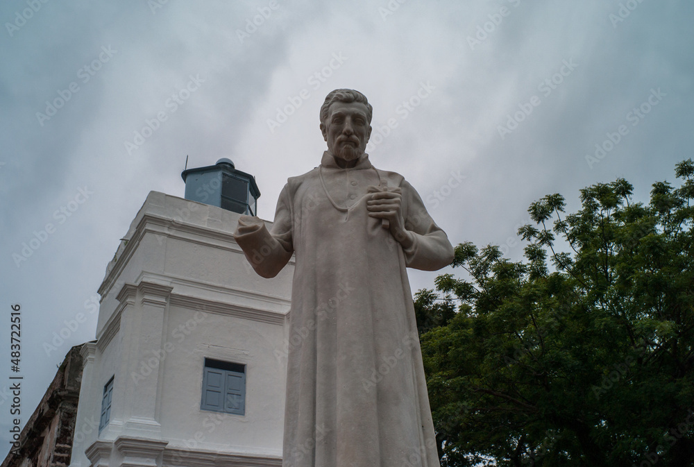 Fototapeta premium St Paul's Statue at St Paul's Church in Malacca, Malaysia