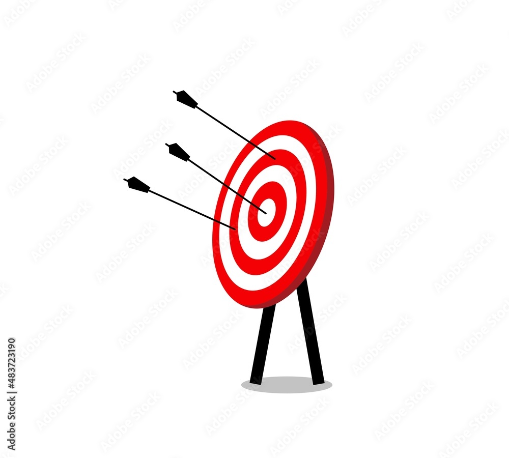 Hit the target. Man desperately trying to shoot arrows with bow to hit the bullseye but failed miserably. Vector artwork depicts failure, inaccurate, missing, and lousy.
Hit the target. Man desperately trying to shoot arrows with bow to hit the bullseye but failed miserably. Vector artwork depicts failure, inaccurate, missing, and lousy.
