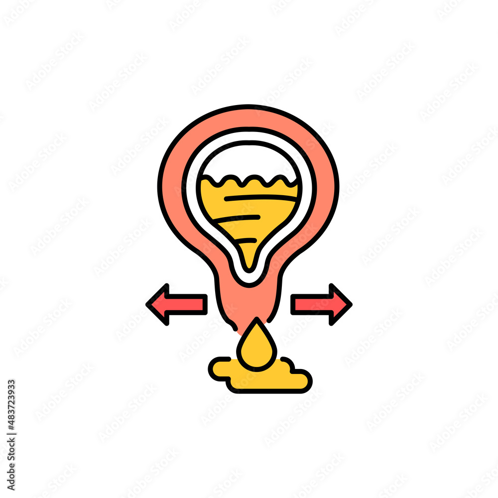 Fototapeta premium Enuresis color line icon. Pictogram for web page