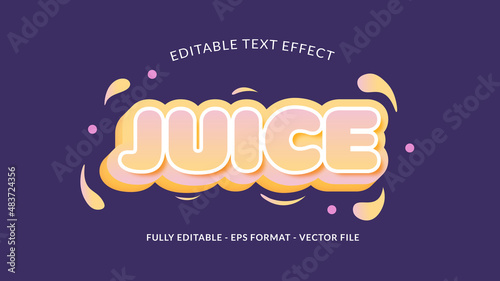 Juice 3d Editable Text Effect