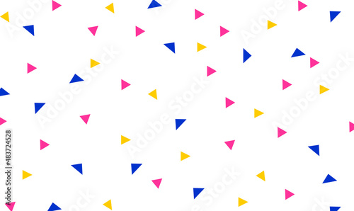 Pink, blue and yellow triangle background.