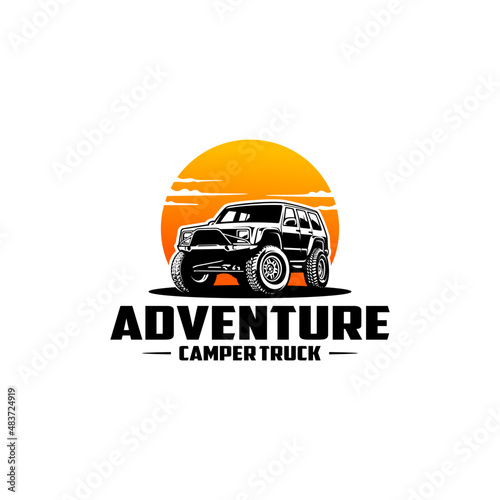 off road SUV car logo vector