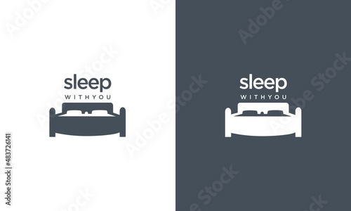 Bed Logo. Sleep Logo Vector