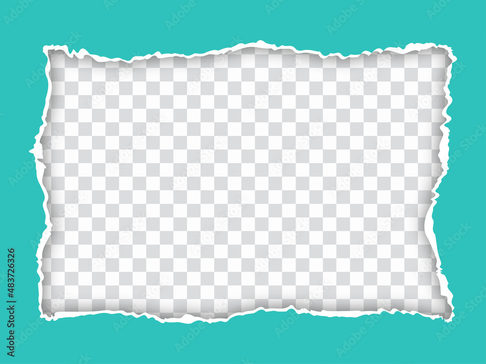 Fototapeta premium Torn paper style frame design background