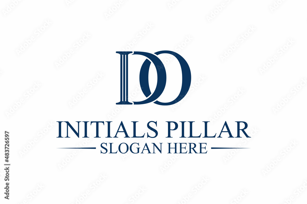legal pillar logo, initial letter d/o. premium vector legal pillar logo, initial letter d/o. premium vector