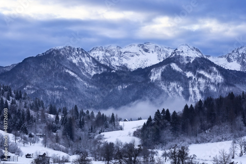 winter mountain landscape in the Alps © Anna