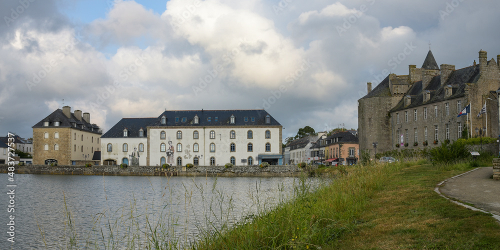 Fototapeta premium landscape on the city of Pont l'abbé in Brittany