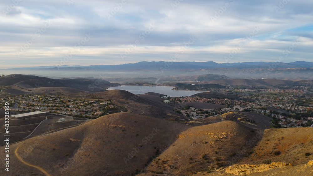 Fototapeta premium Simi Valley with View of Bard Lake