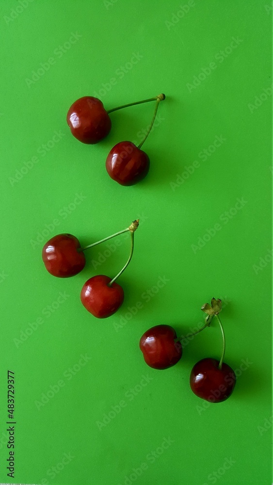 Sweet cherry background, summer fruit Sweet cherry background, summer fruit