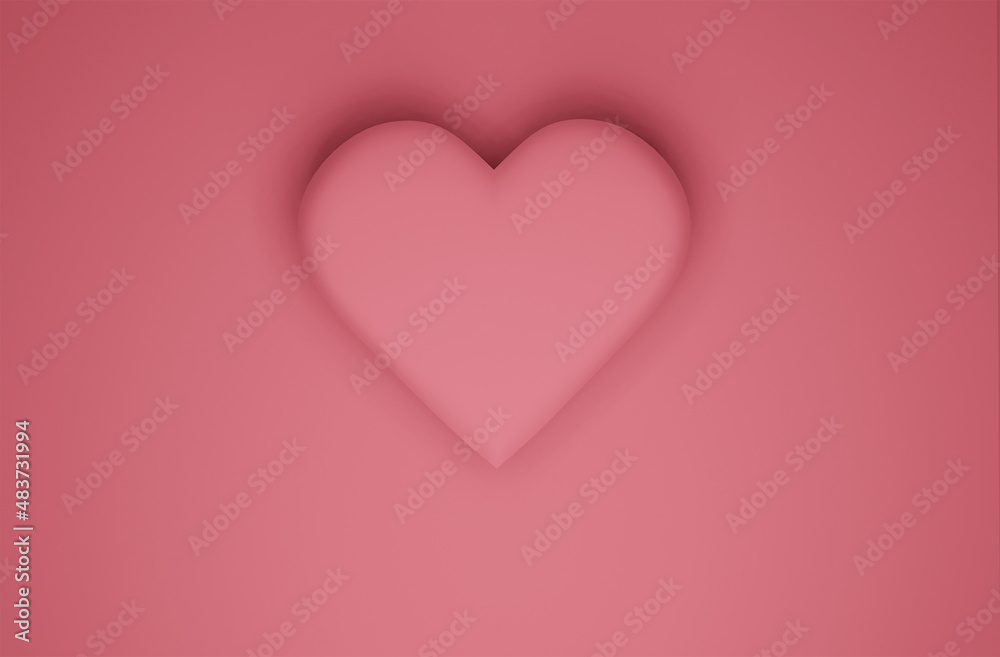 3d scene for Valentine's day. Ideal for package, background, website design