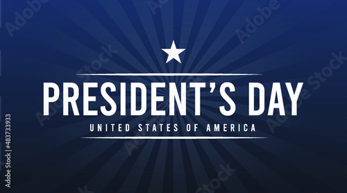 happy president's day modern creative banner, sign, design concept, social media post, template with blue and red color on an american abstract background 
