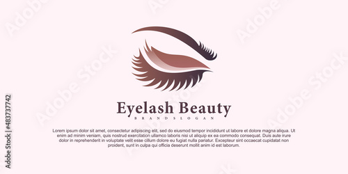 Luxury beauty eyelashes logo design Premium Vector part 1