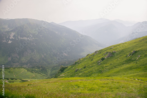 scenic mountain view in Poland Tatry.