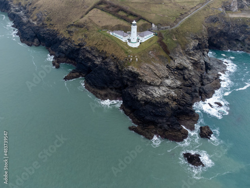 Trevose head lighthouse cornwall england uk  photo