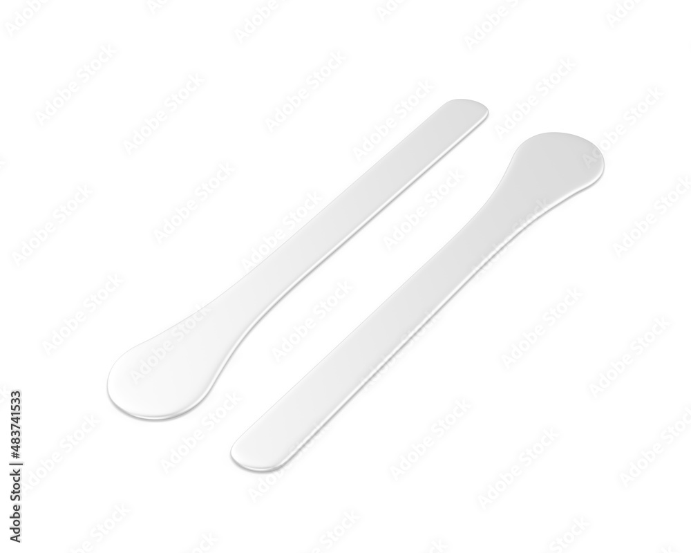 Blank Cosmetic Spatula template for mockup and branding, 3d render illustration. Blank Cosmetic Spatula template for mockup and branding, 3d render illustration.
