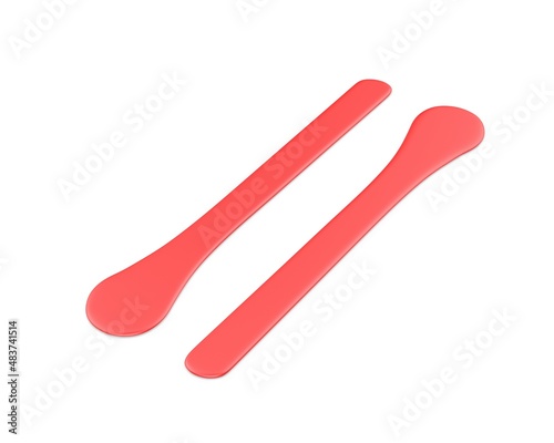 Blank Cosmetic Spatula template for mockup and branding, 3d render illustration.