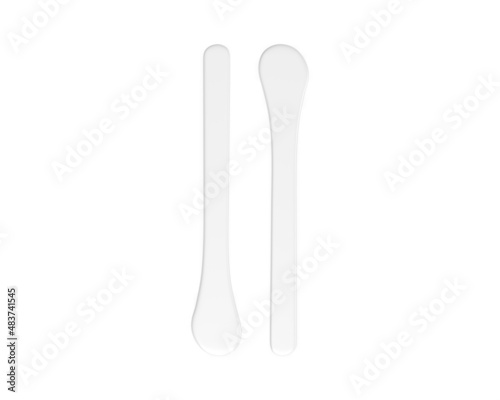 Blank Cosmetic Spatula template for mockup and branding  3d render illustration.