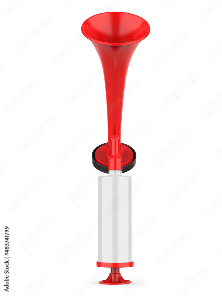 Blank Noise Maker Pump Air Horn, 3d render illustration. Blank Noise Maker Pump Air Horn, 3d render illustration.