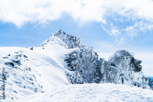 厳冬期の日本アルプス宝剣岳1