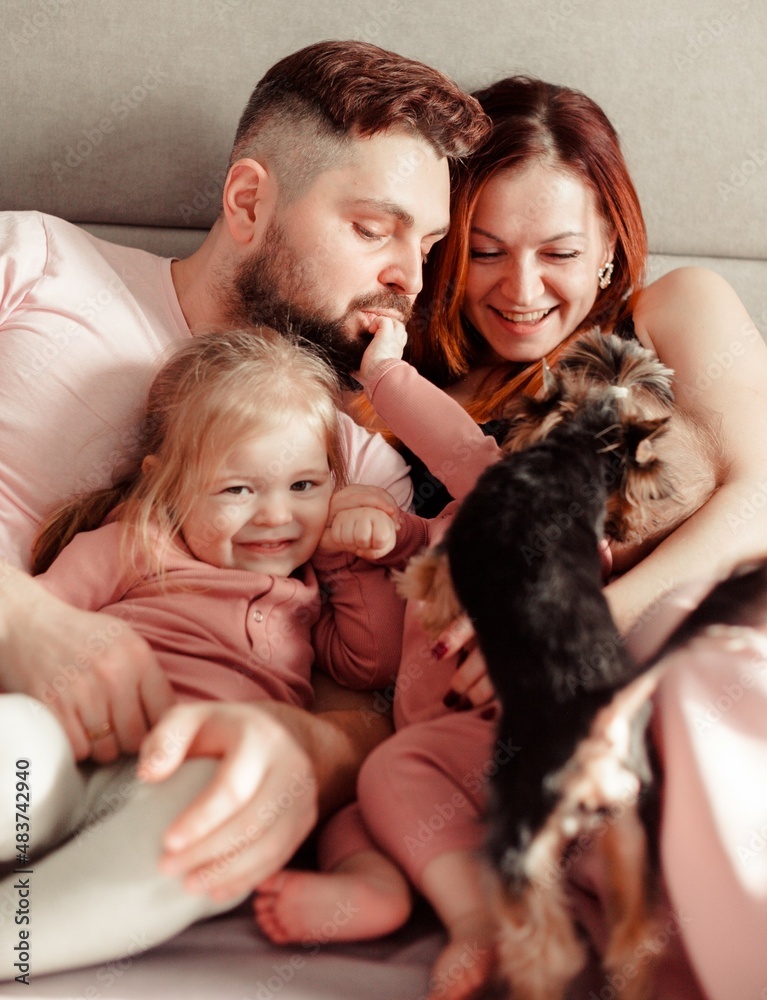 The love of mother and child. The love of a father and a child.The family is at home. Lifestyle The love of mother and child. The love of a father and a child.The family is at home. Lifestyle