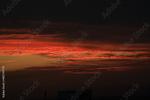 sunset in the sky
