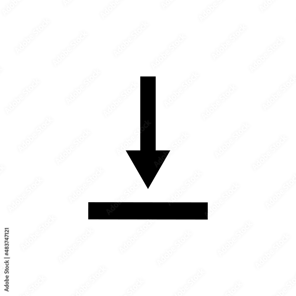 Download silhouette icon. Video and music download. Vector. Download silhouette icon. Video and music download. Vector.