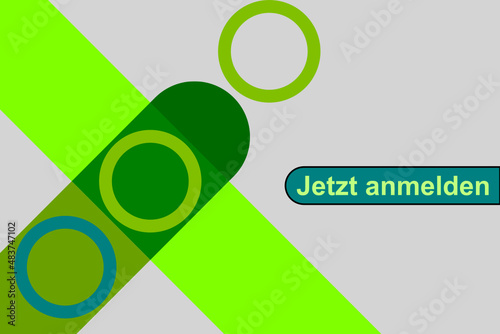 Hintergrund mit grünen Elementen für eine Anmeldung