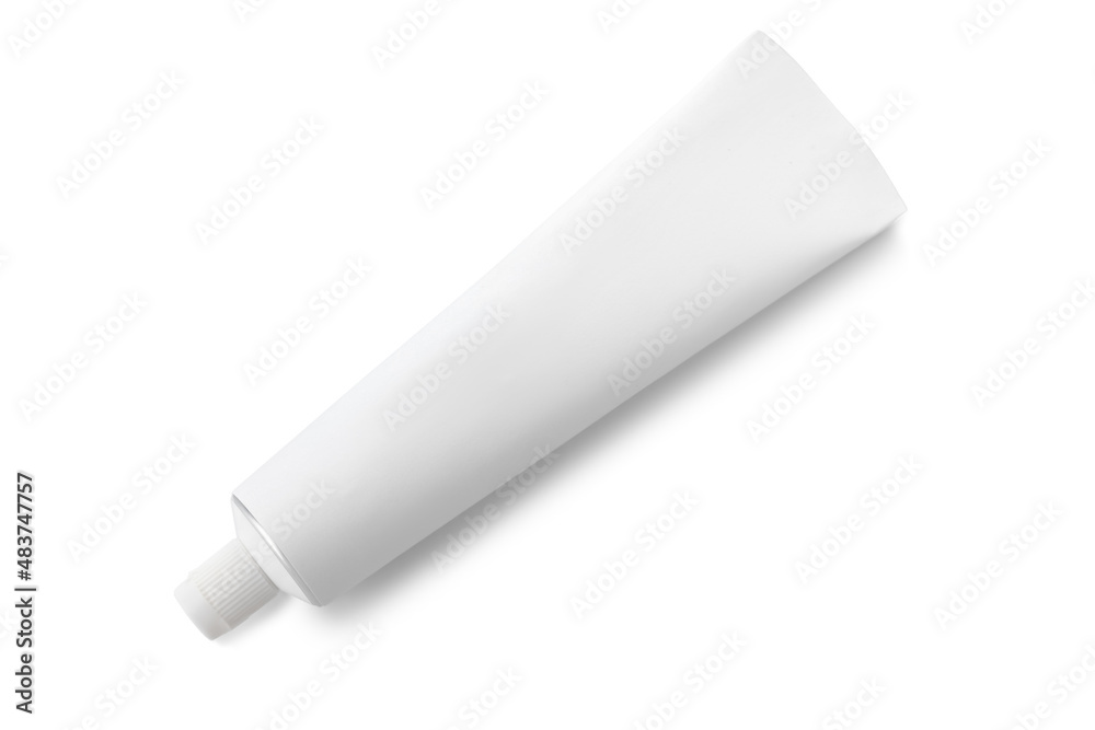 Tooth paste on white background