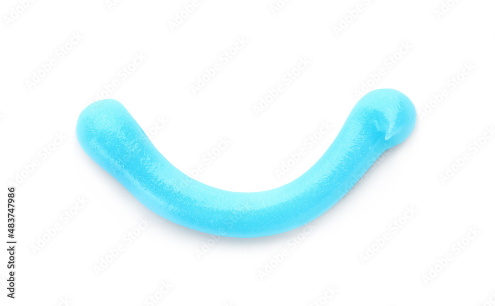 Sample of toothpaste on white background Sample of toothpaste on white background