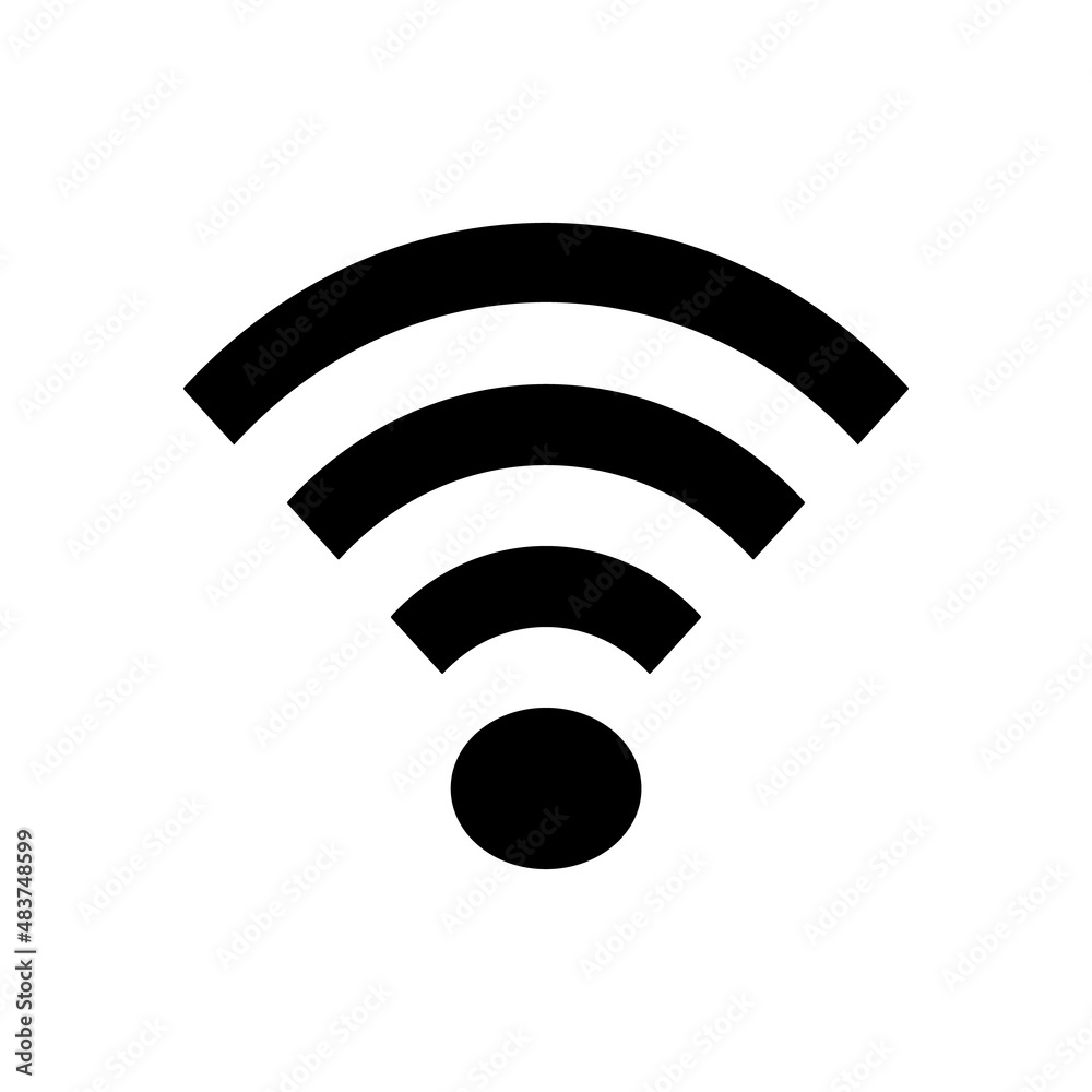 Wi-Fi silhouette icon. Radio wave and hotspot icon. Vector. Wi-Fi silhouette icon. Radio wave and hotspot icon. Vector.
