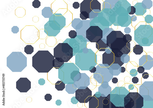 Turquoise Polygon Background White Vector. Cell Energy Illustration. Technical Mosaic. White Hexagon Innovation. Geometric Backdrop.