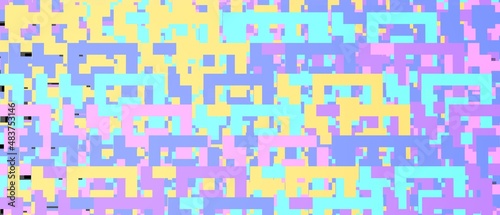Abstract pixel background . 3D render