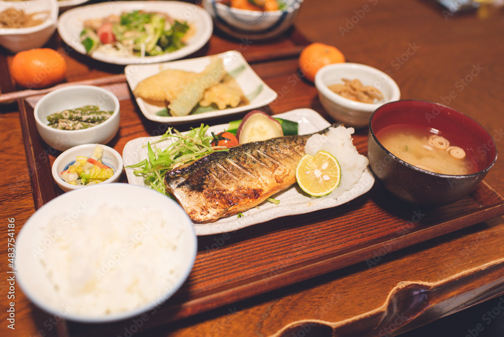 鯖焼き定食, ランチ, 日本食