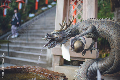 手水舎の龍, 鞍馬寺, 貴船神社, 京都観光