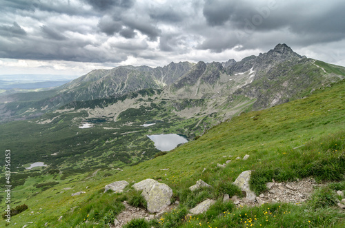 Tatra mountains landscape in summer wiev from giewont peak