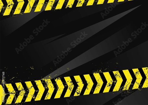 abstract background black and yellow grunge stripes. Industrial warning background, warn caution, construction, safety